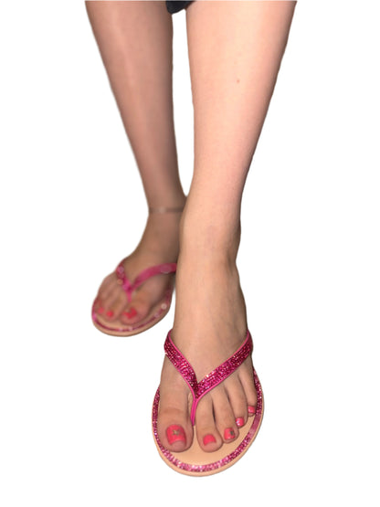 RHINESTONE FLAT SANDAL FLIP FLOP HAITI-1