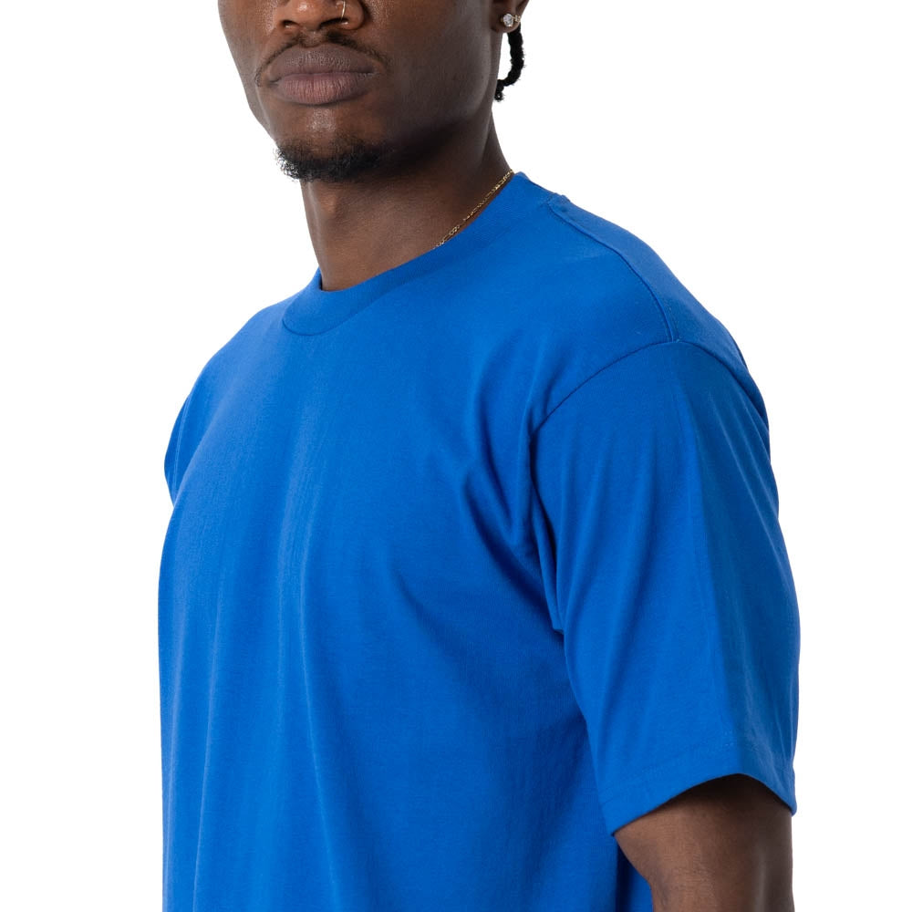 PRO CLUB MEN's HEAVYWEIGHT COTTON SHORT SLEEVE CREW NECK T-SHIRT